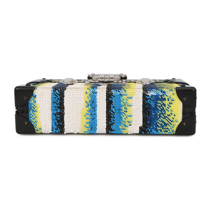 LOUIS VUITTON Petite Malle Noir/Multicolor Patent Leather Sequins
