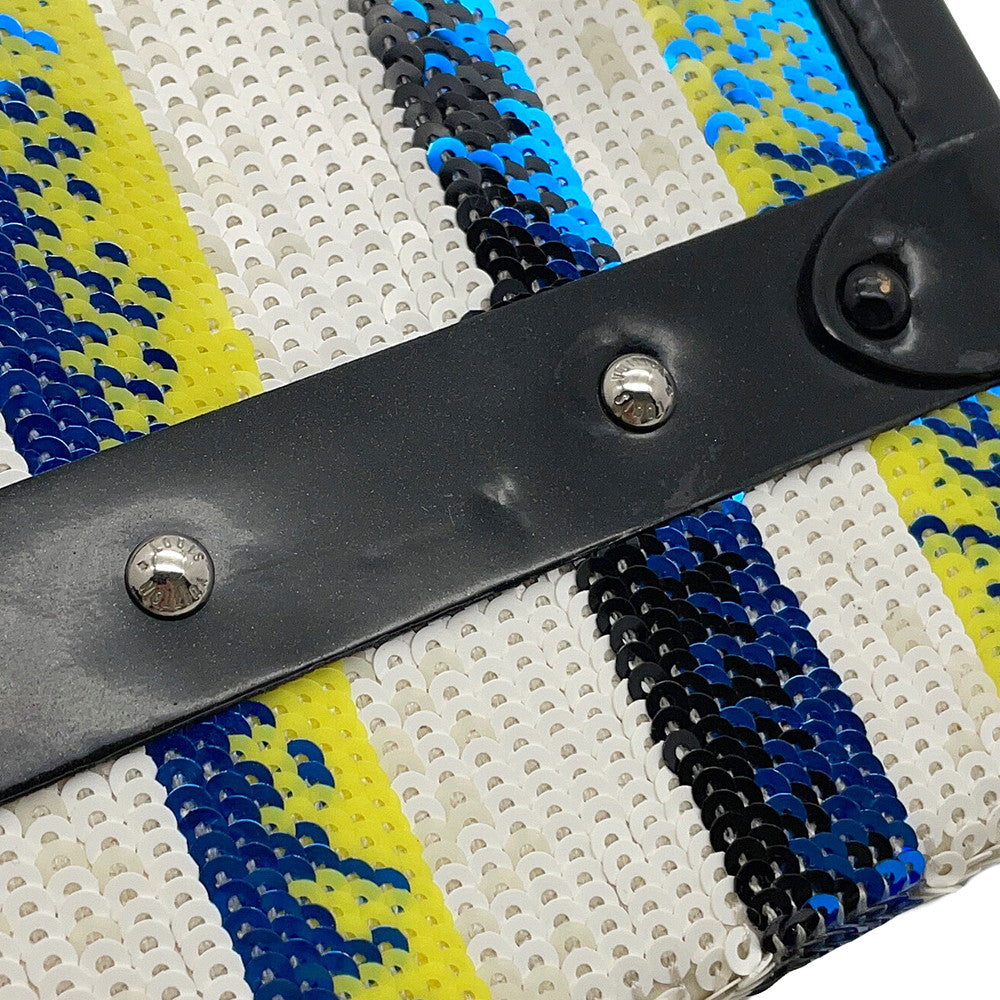 LOUIS VUITTON Petite Malle Noir/Multicolor Patent Leather Sequins