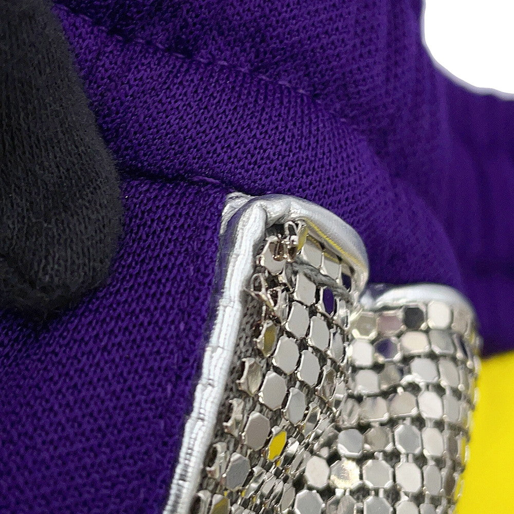 GUCCI Metal Zip Track Pants Size XS(170/74A) Purple/Silver/Yellow740119 Polyester55% Cotton45%