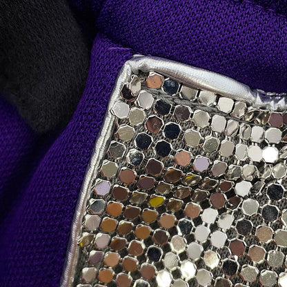 GUCCI Metal Zip Track Pants Size XS(170/74A) Purple/Silver/Yellow740119 Polyester55% Cotton45%