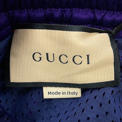 GUCCI Metal Zip Track Pants Size XS(170/74A) Purple/Silver/Yellow740119 Polyester55% Cotton45%