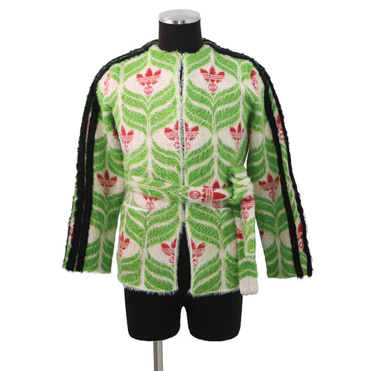 GUCCI Adidas collaboration Trefoil cardigan Size XS(160/84Y) Green/Multicolor717694 Nylon100%