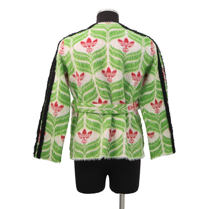 GUCCI Adidas collaboration Trefoil cardigan Size XS(160/84Y) Green/Multicolor717694 Nylon100%