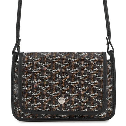 GOYARD Plumet Pouch Wallet Shoulder Bag BlackPLUMETPMLTY01CL01P PVC Leather