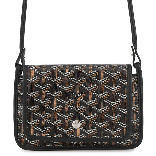 GOYARD Plumet Pouch Wallet Shoulder Bag BlackPLUMETPMLTY01CL01P PVC Leather