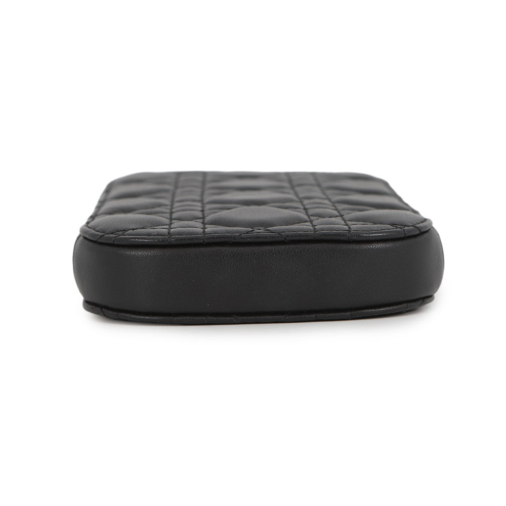 Dior Cannage Lady Dior Call'in Dior Phone Holder 2-Way BlackS0872ONMJ Lambskin