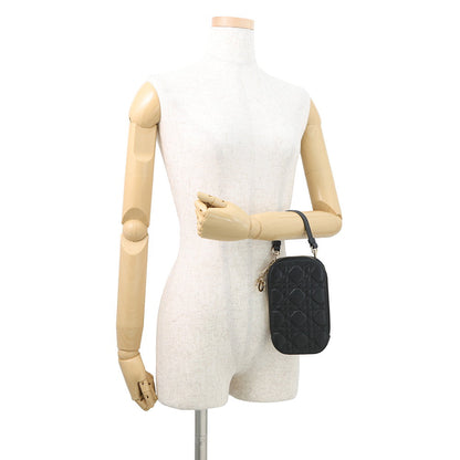 Dior Cannage Lady Dior Call'in Dior Phone Holder 2-Way BlackS0872ONMJ Lambskin