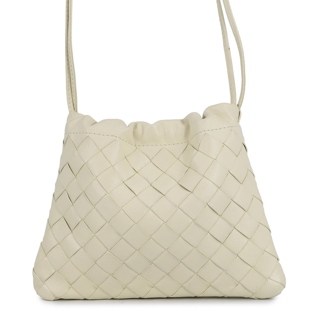 Bottega Veneta INTRECCIATO Dust Bag Shoulder Bag Ivory816987 Calf Leather Size Small