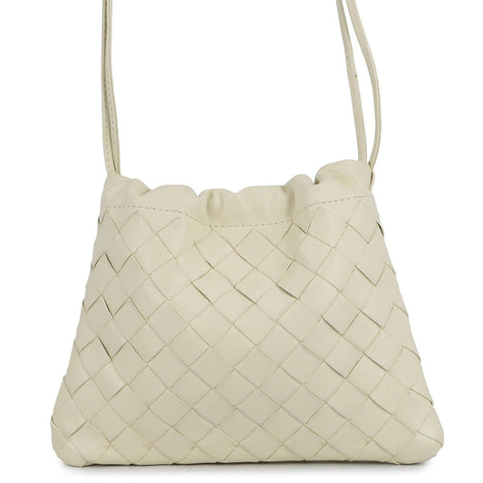 Bottega Veneta INTRECCIATO Dust Bag Shoulder Bag Ivory816987 Calf Leather Size Small