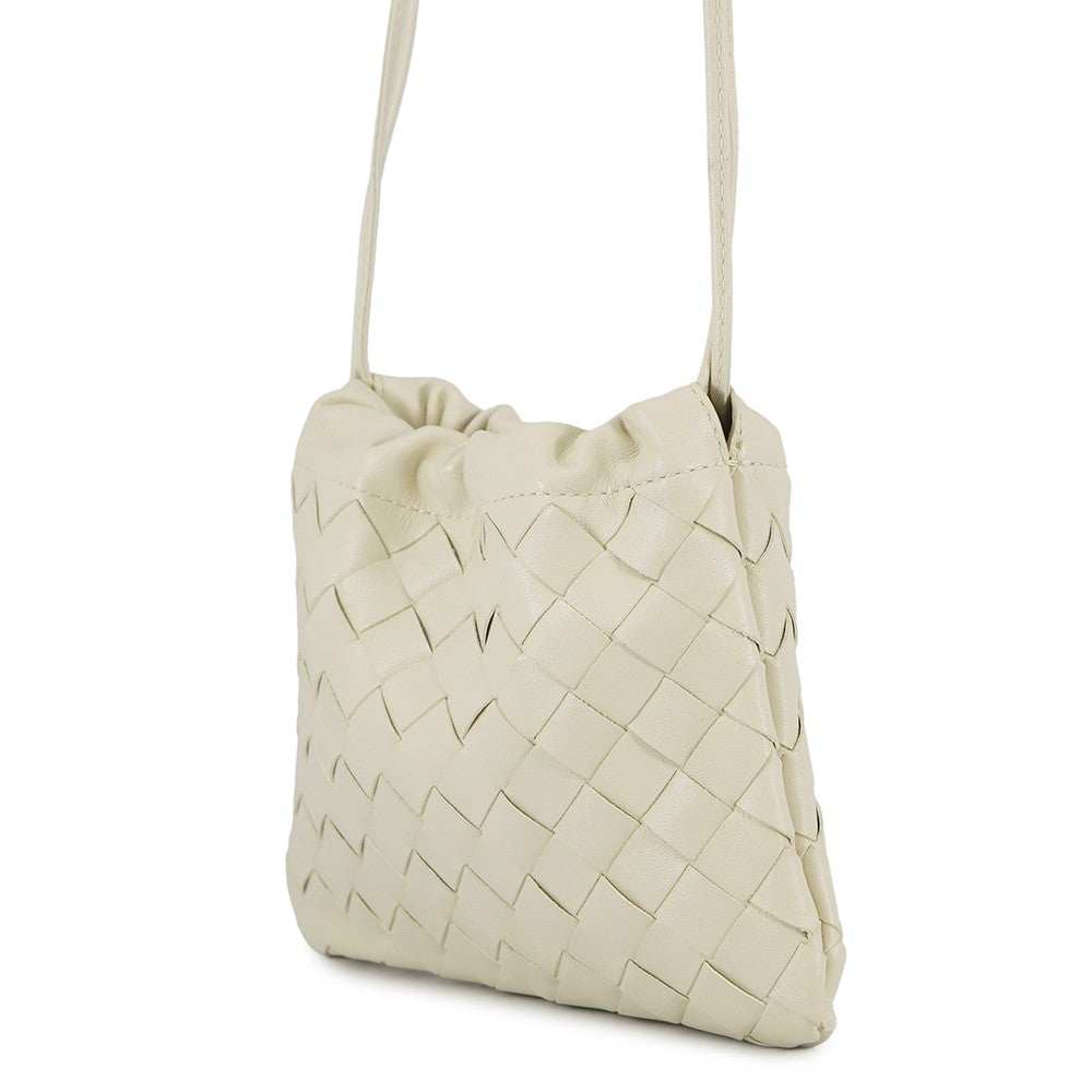 Bottega Veneta INTRECCIATO Dust Bag Shoulder Bag Ivory816987 Calf Leather Size Small