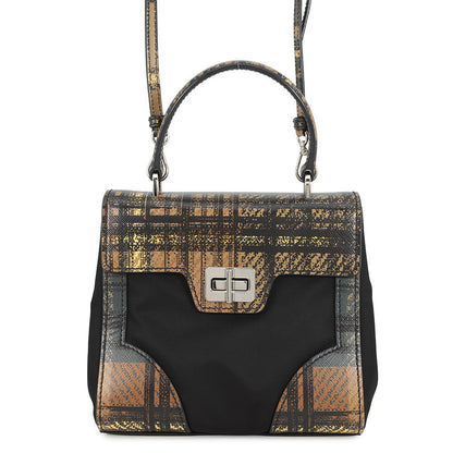 PRADA 2WAYBag Black/Brown1BA014 Nylon Leather