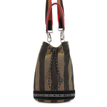 FENDI Zucca Montresor 2-Way Bag Khaki/Black7VA450 Canvas