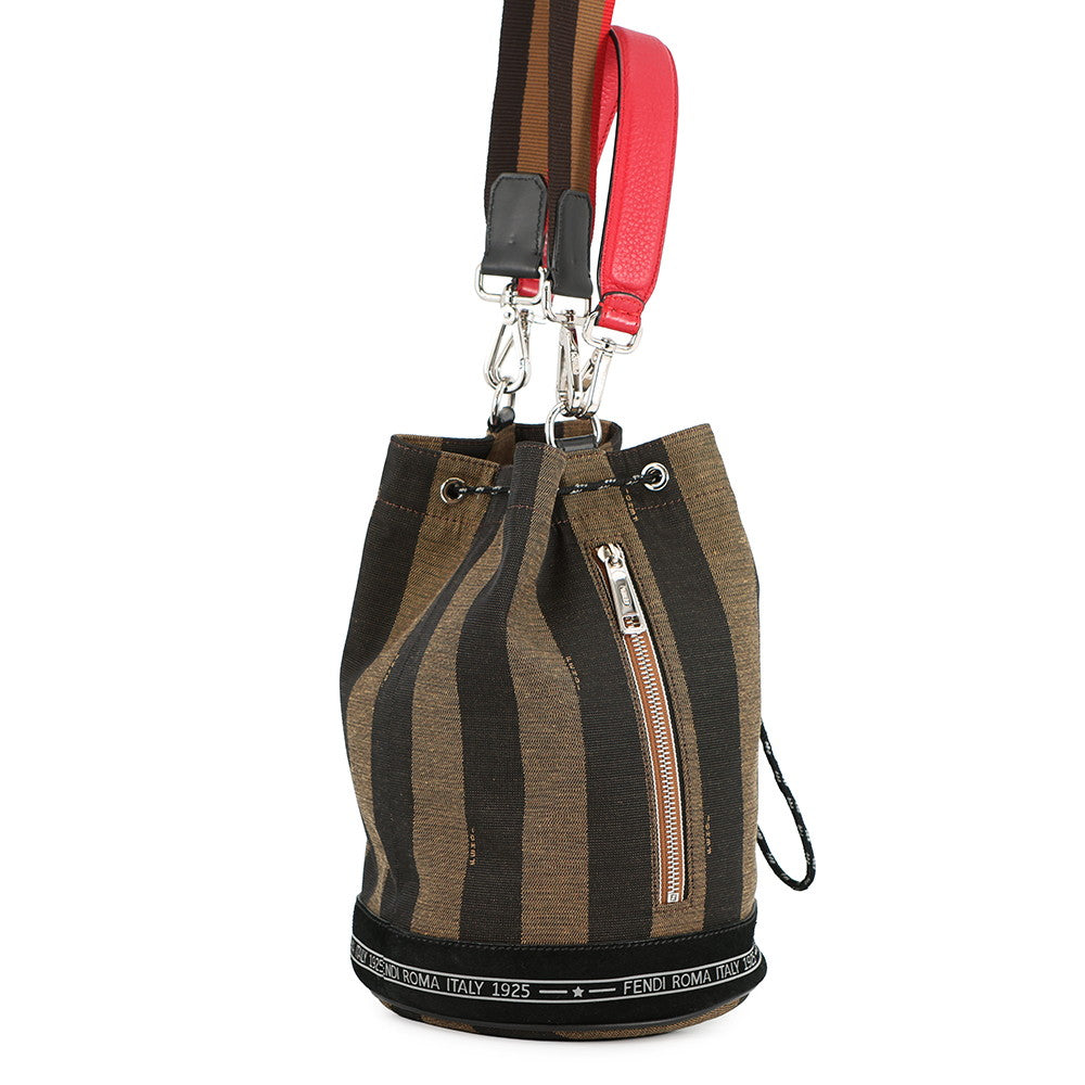 FENDI Zucca Montresor 2-Way Bag Khaki/Black7VA450 Canvas