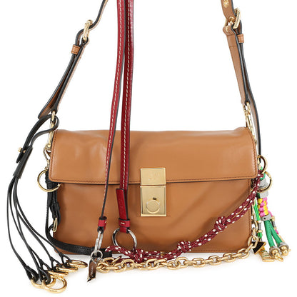 PRADA 2024 Bag Charm Soft Sound Leather Shoulder Brown1BD379 Leather Size Small