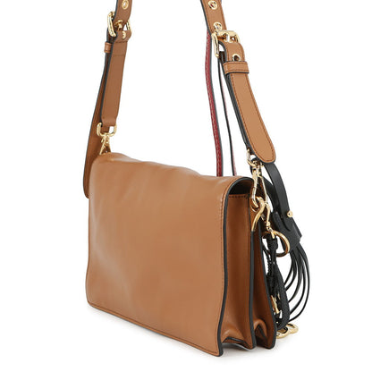 PRADA 2024 Bag Charm Soft Sound Leather Shoulder Brown1BD379 Leather Size Small