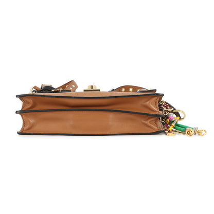 PRADA 2024 Bag Charm Soft Sound Leather Shoulder Brown1BD379 Leather Size Small