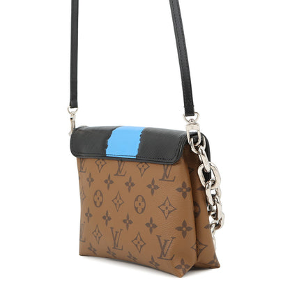 LOUIS VUITTON Monogram (Kabuki) Pochette Kabuki Mask NoirM43495 Monogram Reverse Canvas Epi Leather