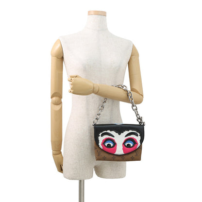LOUIS VUITTON Monogram (Kabuki) Pochette Kabuki Mask NoirM43495 Monogram Reverse Canvas Epi Leather
