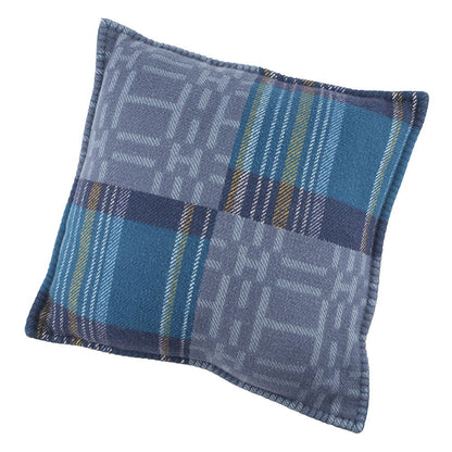 HERMES Scott H Pillow Cushion Blue Wool 100%