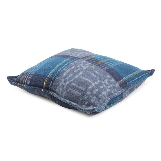 HERMES Scott H Pillow Cushion Blue Wool 100%