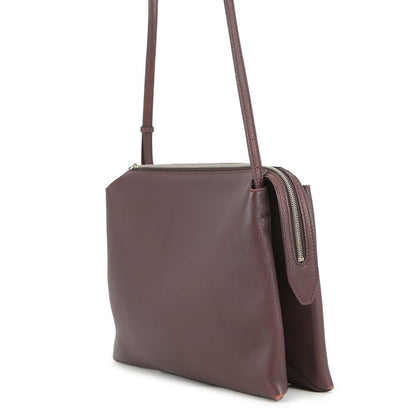 The Row NU TWIN Shoulder Bag BordeauxW1235 Leather