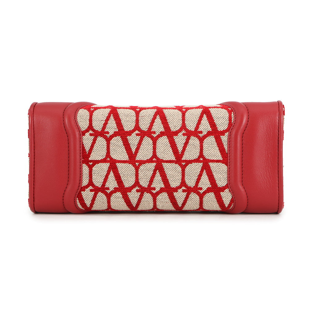 Valentino Garavani Le Quatrieme Toile Iconograph 2-Way Bag Beige/Red2W2B0L76HUJJ4A Canvas Leather