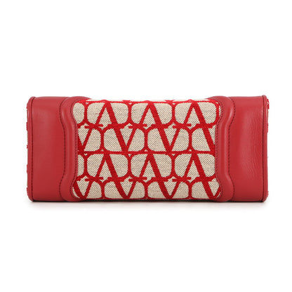 Valentino Garavani Le Quatrieme Toile Iconograph 2-Way Bag Beige/Red2W2B0L76HUJJ4A Canvas Leather