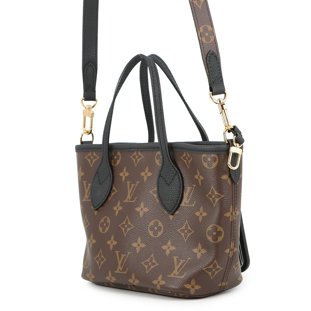 LOUIS VUITTON Neverfull・Inside Out NoirM12099 Monogram Grain Leather Size BB