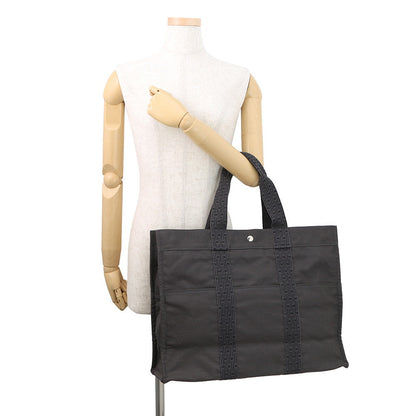 HERMES Her Line Tote Gray Canvas Size GM