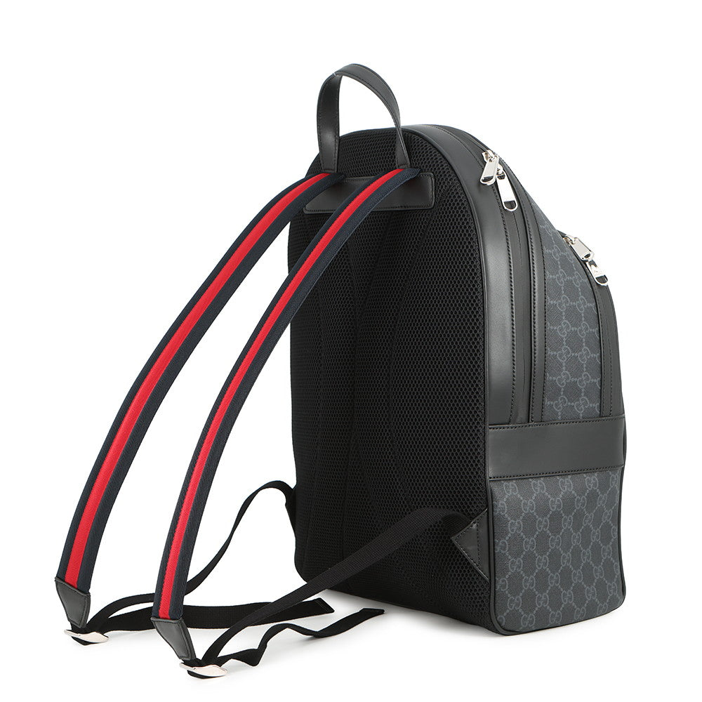 GUCCI GGBlack Backpack Black771158 GG Supreme Leather Size Medium
