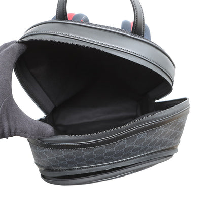 GUCCI GGBlack Backpack Black771158 GG Supreme Leather Size Medium