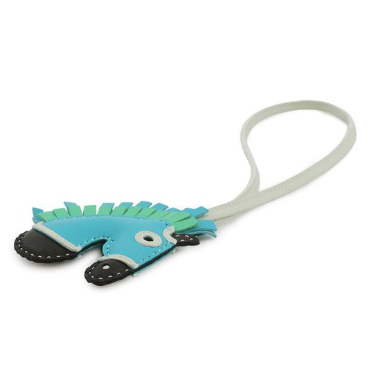HERMES Gee Camail Blue Azteque/Black/Vert Comic/Vert Fizz Lambskin