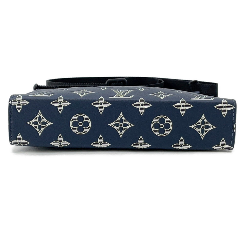 LOUIS VUITTON Gaston Wearable Wallet Navy/WhiteM83384 Monogram Shadow