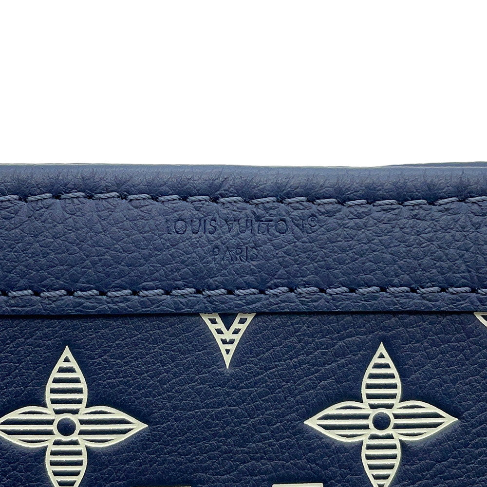 LOUIS VUITTON Gaston Wearable Wallet Navy/WhiteM83384 Monogram Shadow