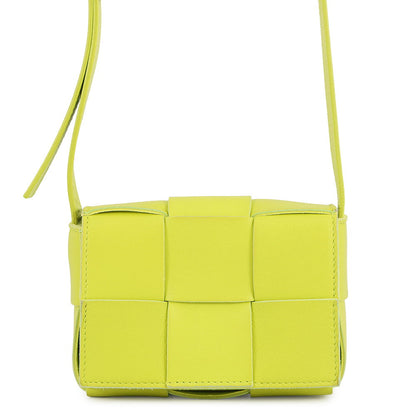 Bottega Veneta Candy Cassette Mini Shoulder Bag Acid kiwi666688 Lambskin