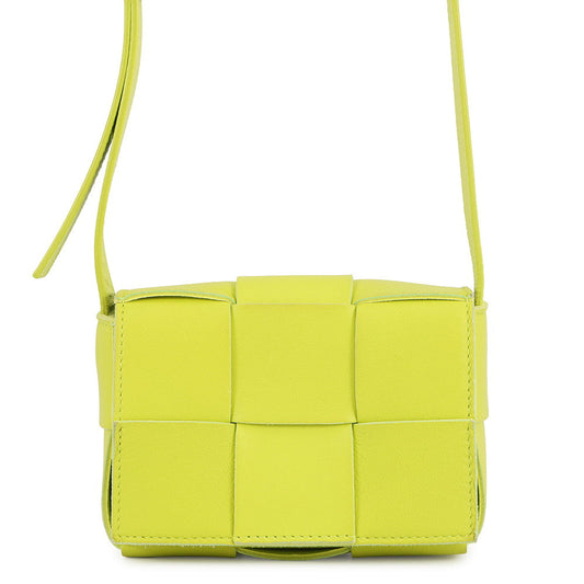 Bottega Veneta Candy Cassette Mini Shoulder Bag Acid kiwi666688 Lambskin