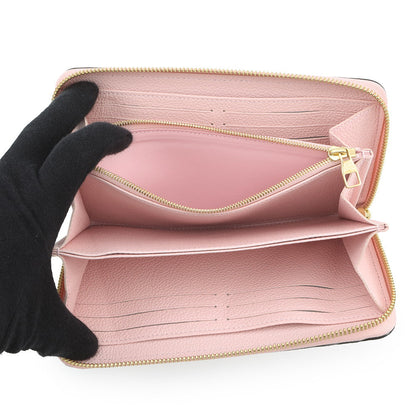 LOUIS VUITTON Zippy Wallet Buton de RoseM80403 Monogram Empreinte Leather