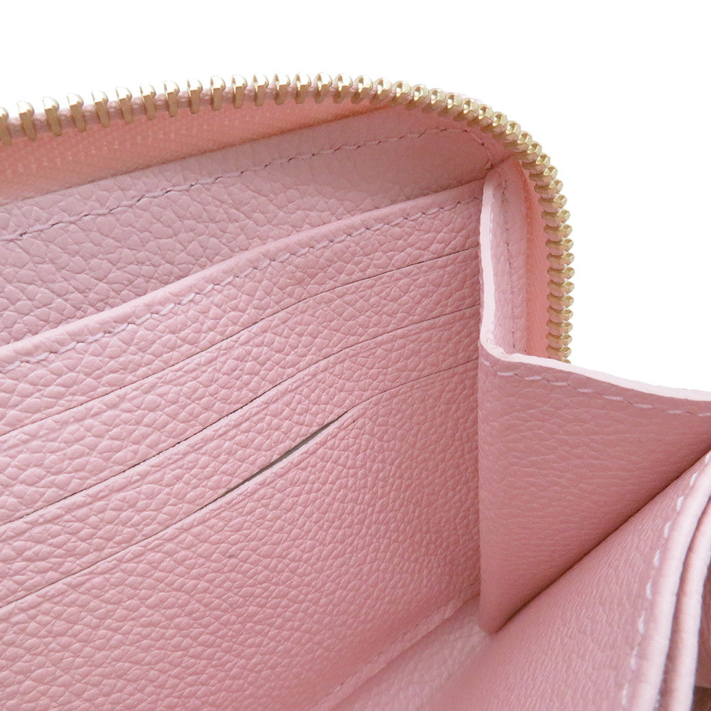 LOUIS VUITTON Zippy Wallet Buton de RoseM80403 Monogram Empreinte Leather