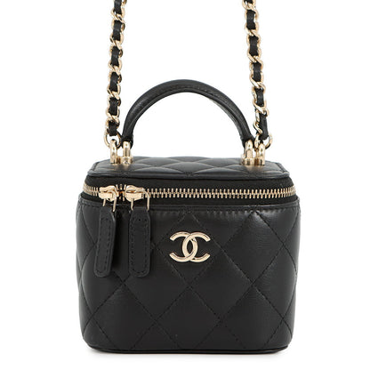 CHANEL Matelasse Small Vanity BlackAP2198 Lambskin Size Small