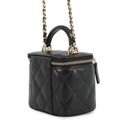 CHANEL Matelasse Small Vanity BlackAP2198 Lambskin Size Small