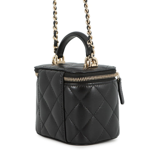CHANEL Matelasse Small Vanity BlackAP2198 Lambskin Size Small