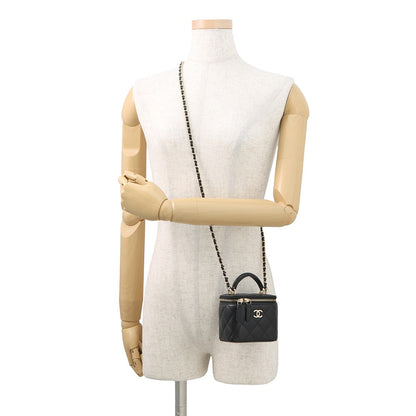 CHANEL Matelasse Small Vanity BlackAP2198 Lambskin Size Small