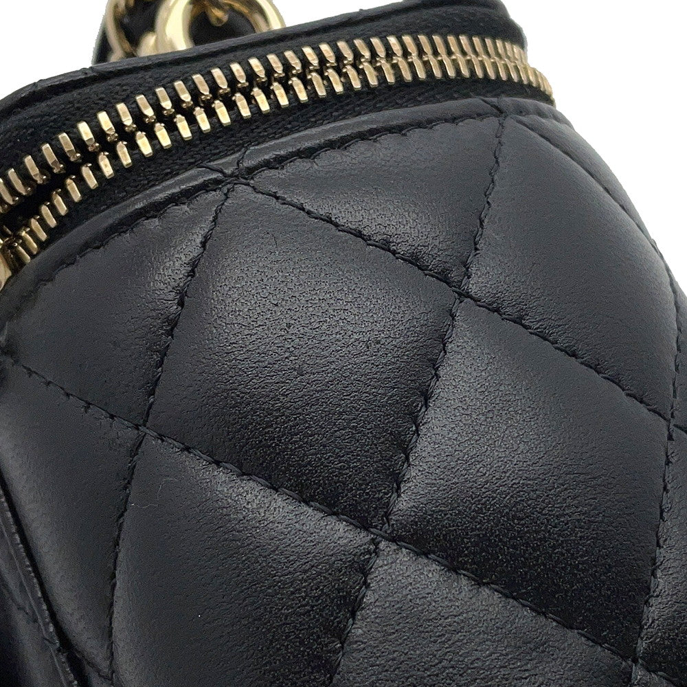 CHANEL Matelasse Small Vanity BlackAP2198 Lambskin Size Small