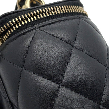 CHANEL Matelasse Small Vanity BlackAP2198 Lambskin Size Small