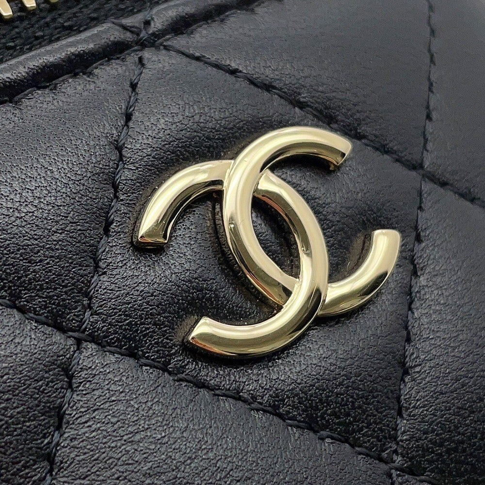 CHANEL Matelasse Small Vanity BlackAP2198 Lambskin Size Small