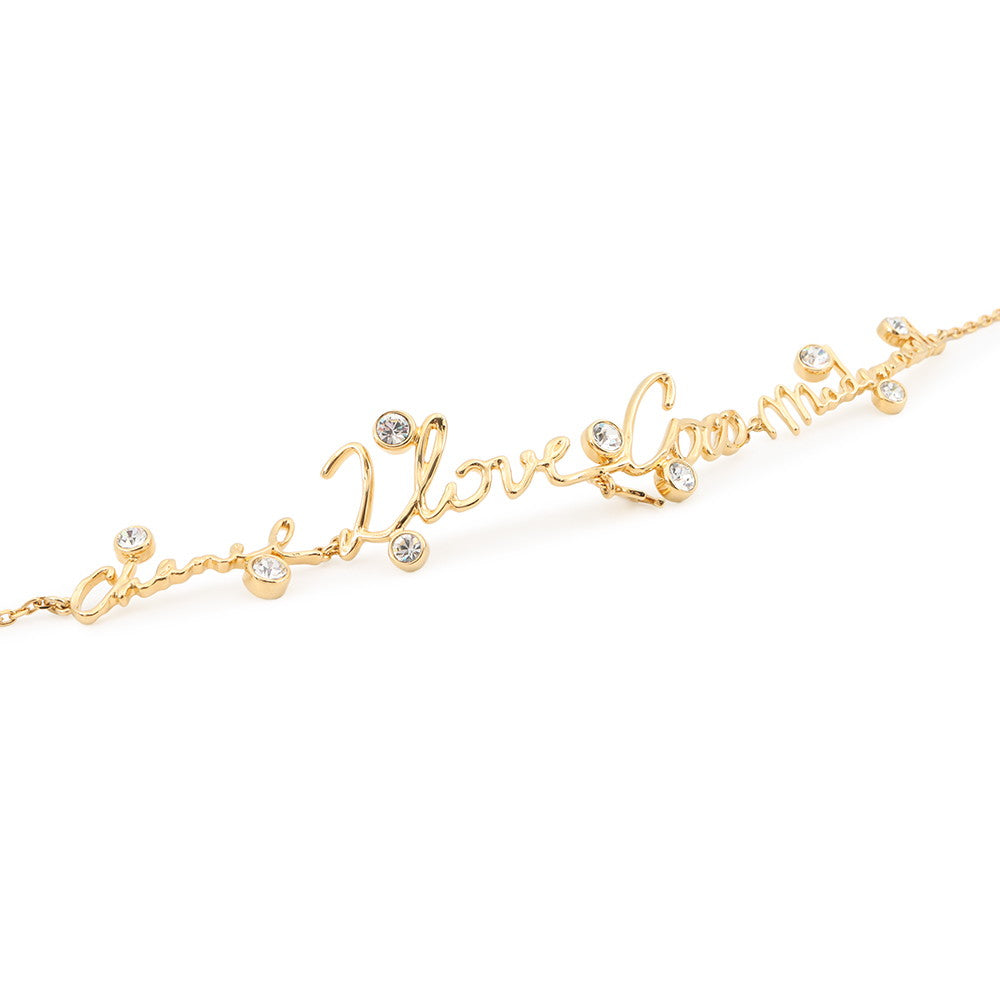 CHANEL I LOVE COCO NecklaceABD427 Gold Plated MetalStone