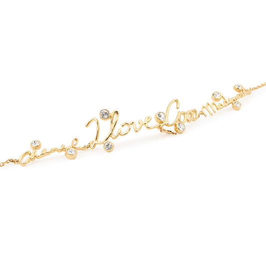 CHANEL I LOVE COCO NecklaceABD427 Gold Plated MetalStone