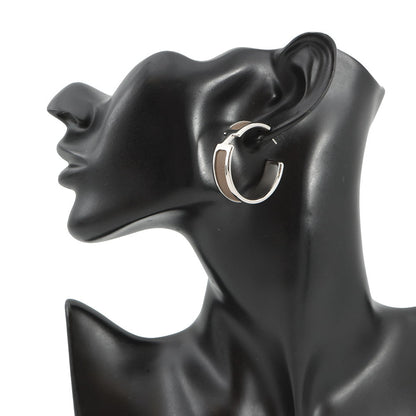 HERMES Olymp Earrings Etoupe Metal Epsom