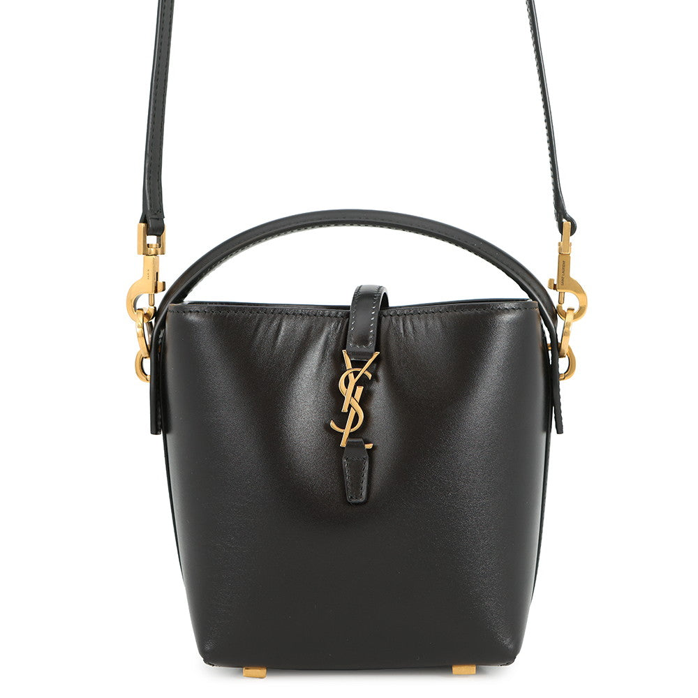 SAINT LAURENT PARIS LE 37 Shoulder Bucket Black765870 Leather Size Mini