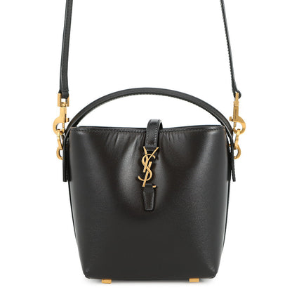 SAINT LAURENT PARIS LE 37 Shoulder Bucket Black765870 Leather Size Mini